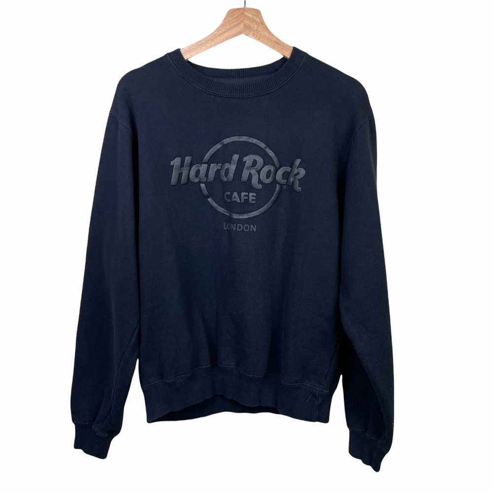 Vintage Sweater Hard Rock Cafe Black Medium Crew Neck